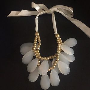 J Crew White Statement Necklace